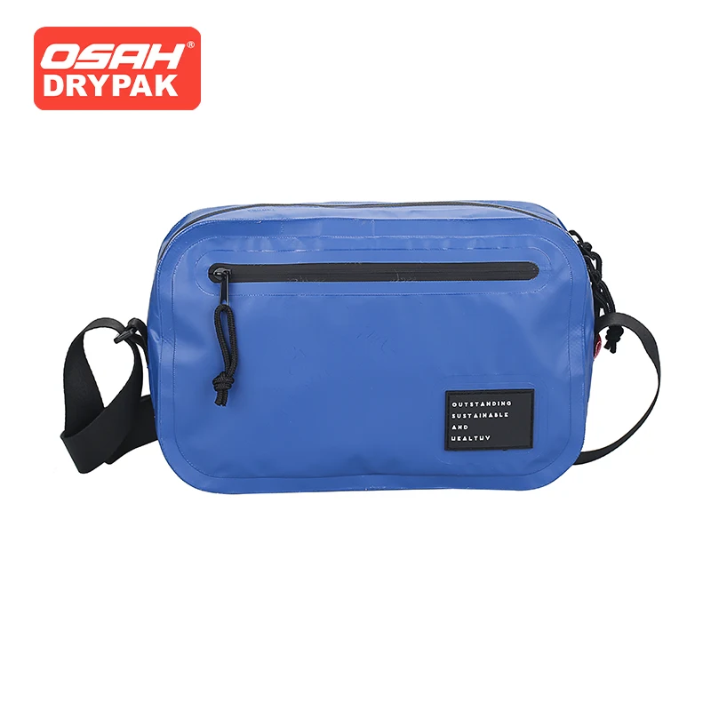 

OSAH Blue Fashion Crossbody Bag Shoulder Bag 2L Capacity Waterproof PVC Fabric For Beach Swimming Camping Travel Outdoor Pack