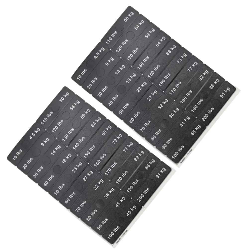 2pcs Fitness Weight Sticker Label Number 4.5kg To 91kg Gym Equipment Plate Stack Decal For Strength Training Machine Accessories