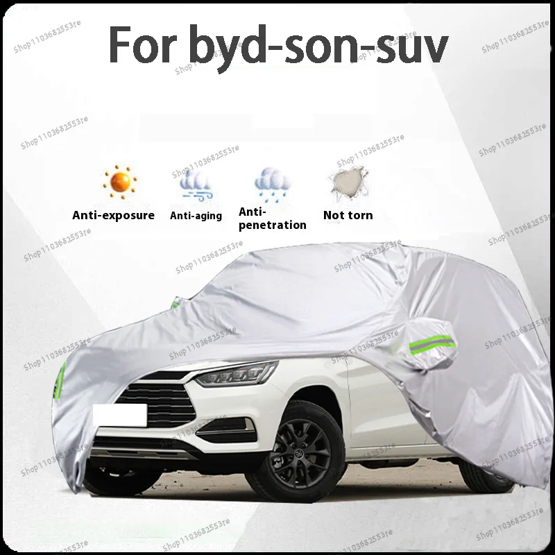 

Автомобильный чехол для BYD SON Fit — водонепроницаемый, пылезащитный, солнцезащитный козырек (УФ), снегозащитный | Серебряное полное покрытие с защитой в течение всего дня