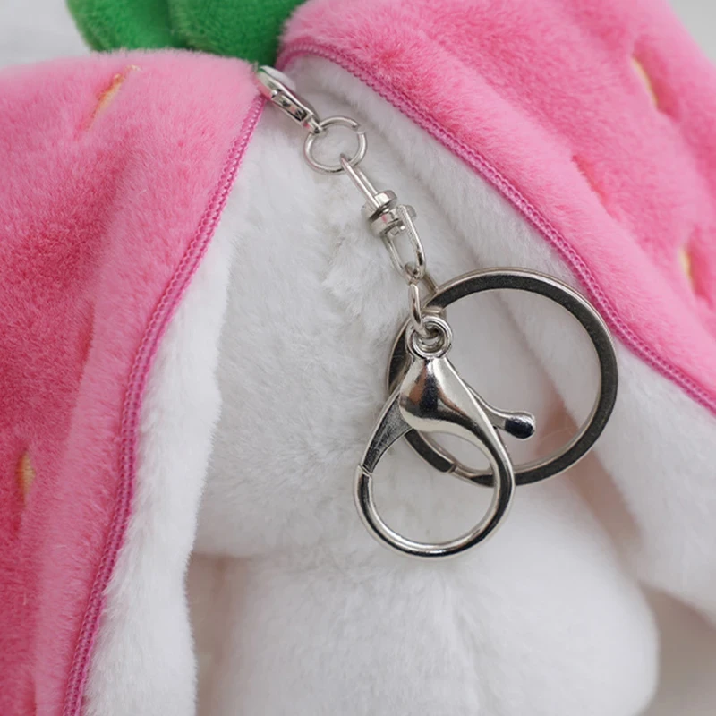 Sanrio Cinnamoroll Plush Keychain Anime Doll Toys  Backpack Pendant Accessories Girls Birthday Gift Kawaii Creative Fruit Style images - 6