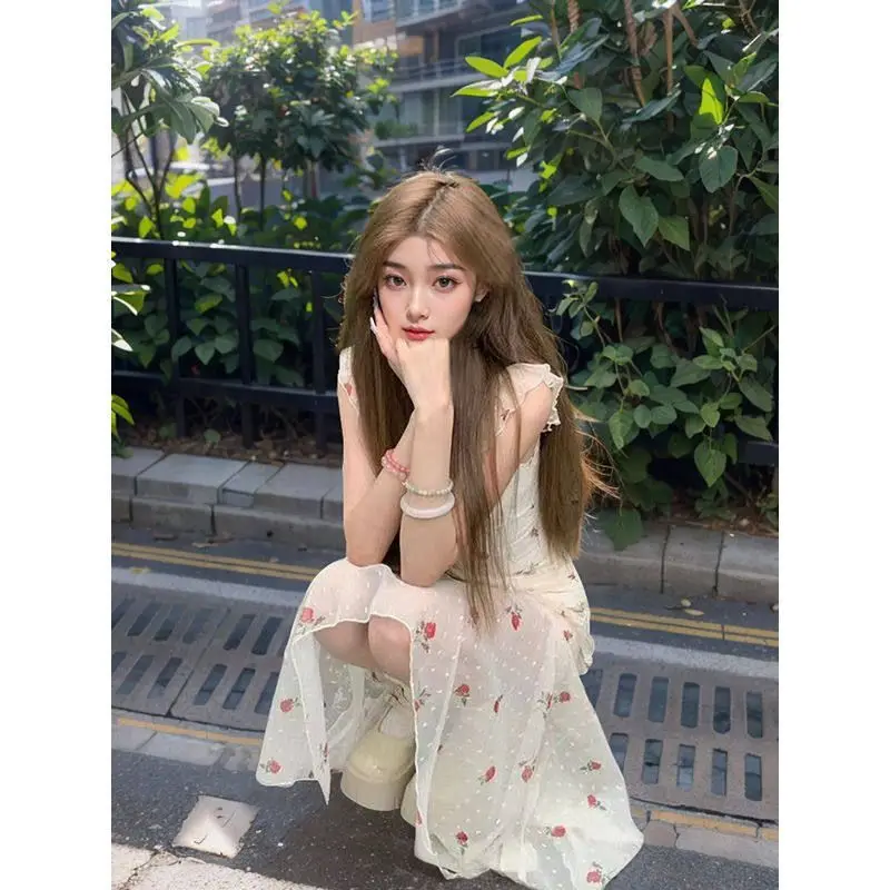 تنورة Gentle Ele الخصر غير المتكافئة للنساء للصيف الحلو الحب الأول مقاس صغير للشاطئ