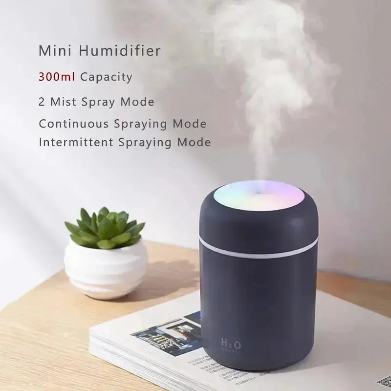 Colorful Cup Humidifier USB Silent Moisturizing Aromatherapy Desktop Home Car Air Purifier