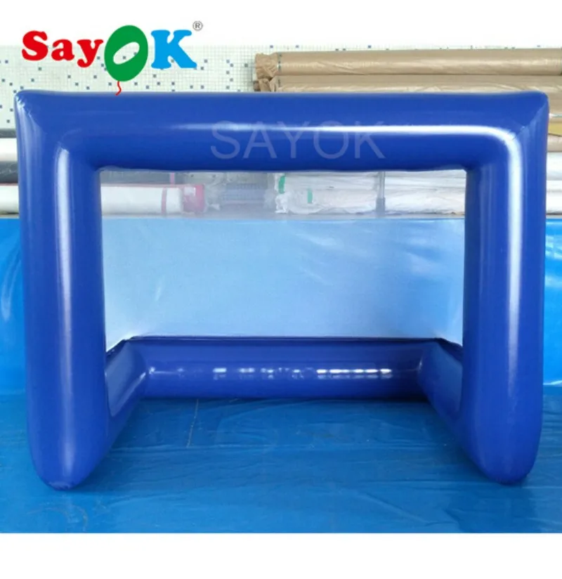 

SAYOK Inflatable Mini Soccer Goal Gate Inflatable Mini Goal Games with Air Pump for Hockey Handball Water Games Sports