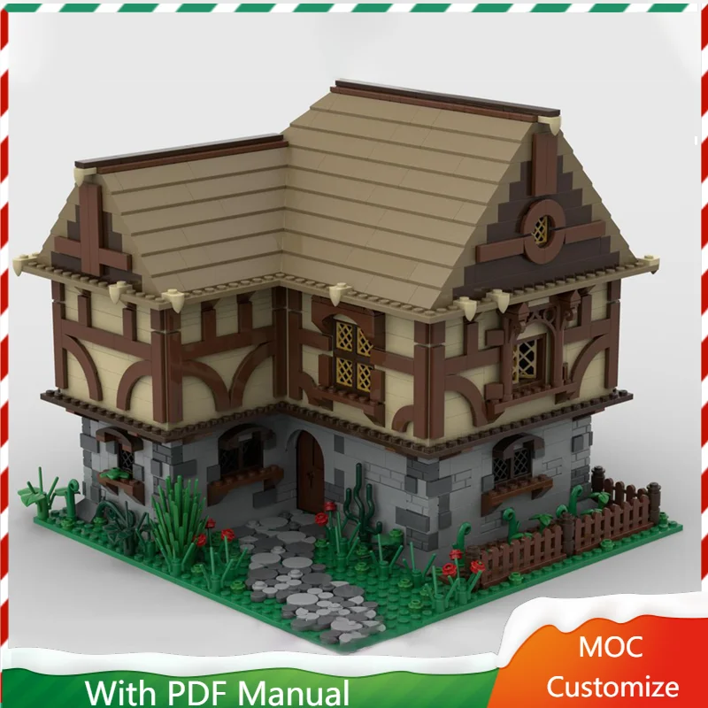 

1659 шт. Moc, средневековые роскошные строительные блоки для жилых сцен, образовательная сборка «сделай сам», детские игрушки, подарки-сюрпризы на день рождения