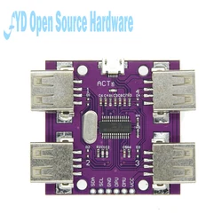 1 szt. MCU-204 Hi-Speed USB 2.0 HUB Kontroler DC 4-portowy koncentrator USB 5V 500mA