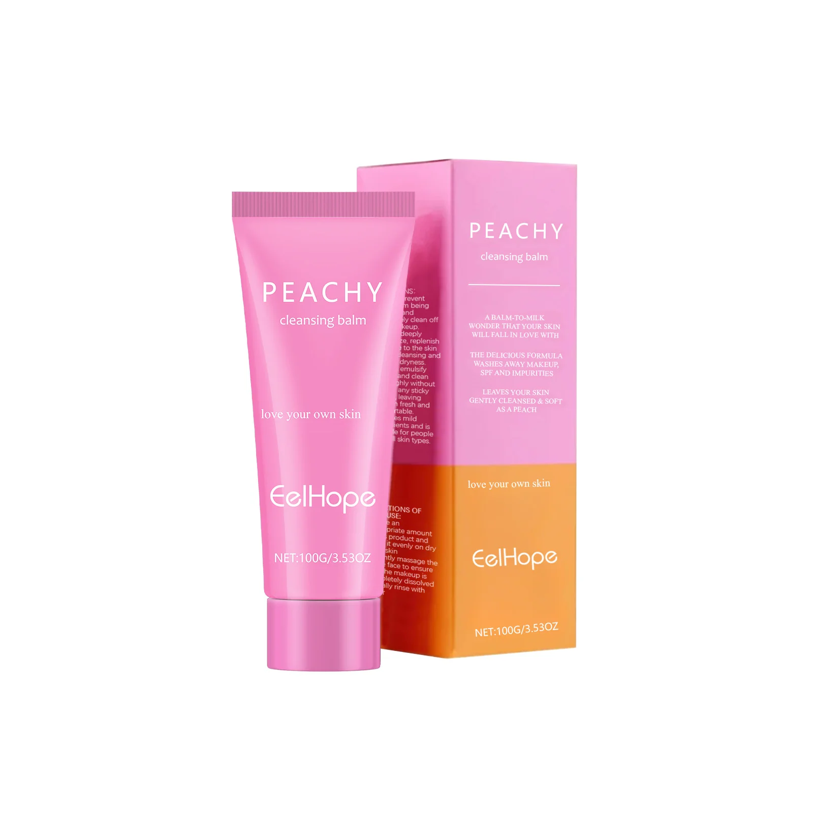 

Eelhope Peach Makeup Remover Cleansing Moisturizing Cleansing Cream Gentle Ingredients For Facial Daily Care 2pcs