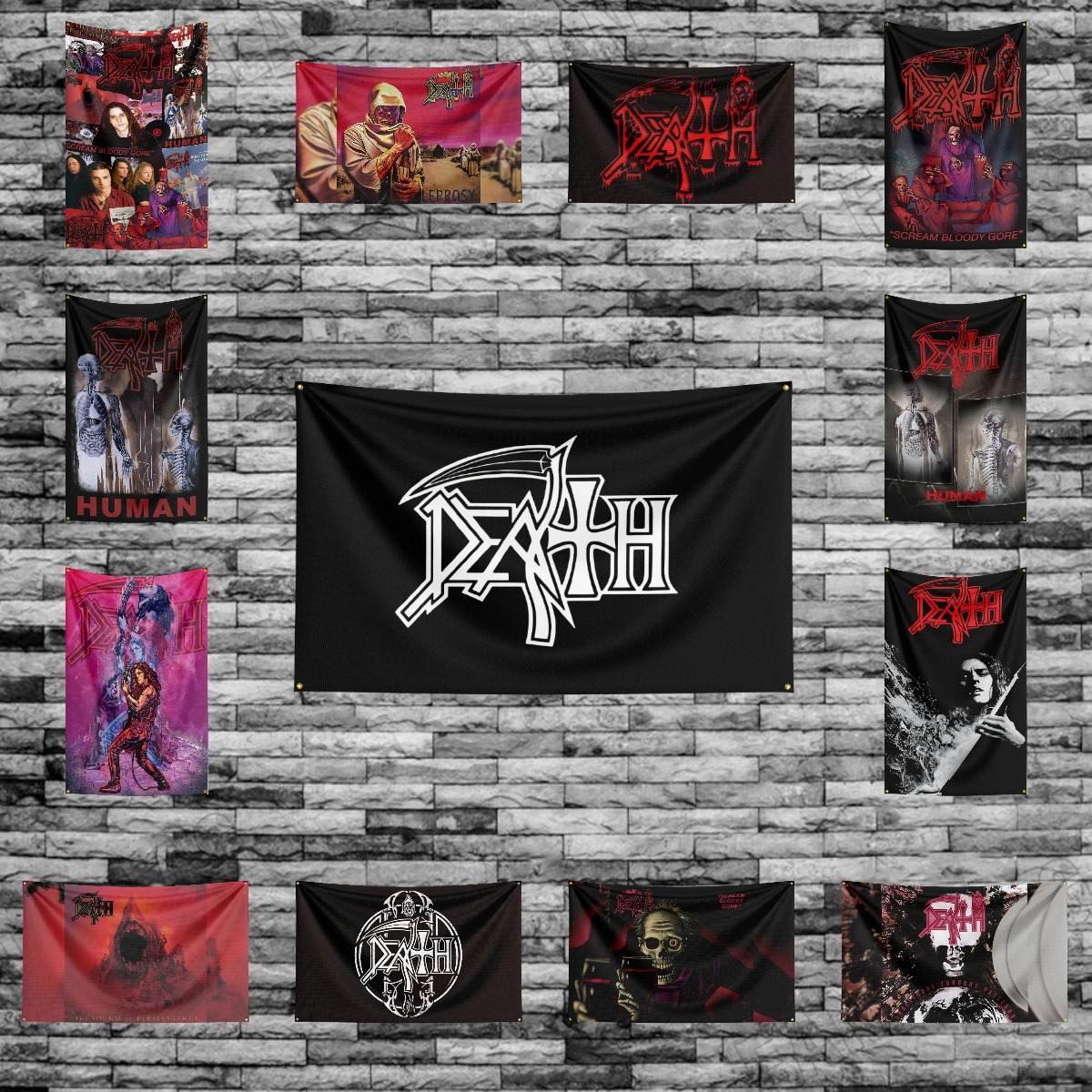 3x5 Ft Heavy Rock Band-D-deaths band Flag Polyester Digital Printing Banner for Bedroom Wall Art Out Door Tapestry Decoration