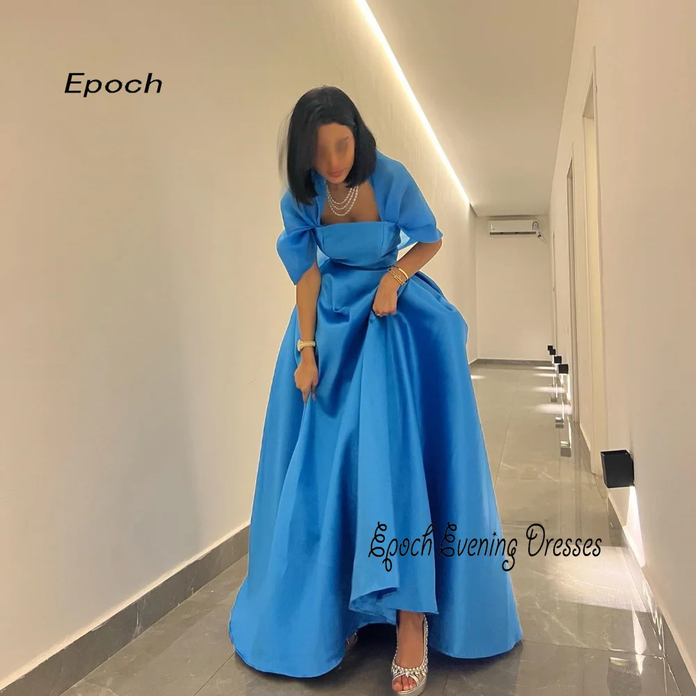 Epoch Long Evening Dress فساتين السهرة Dubai Elegant Square Collar A-Line Formal Simple Cocktail Party Gown For Lovely Women