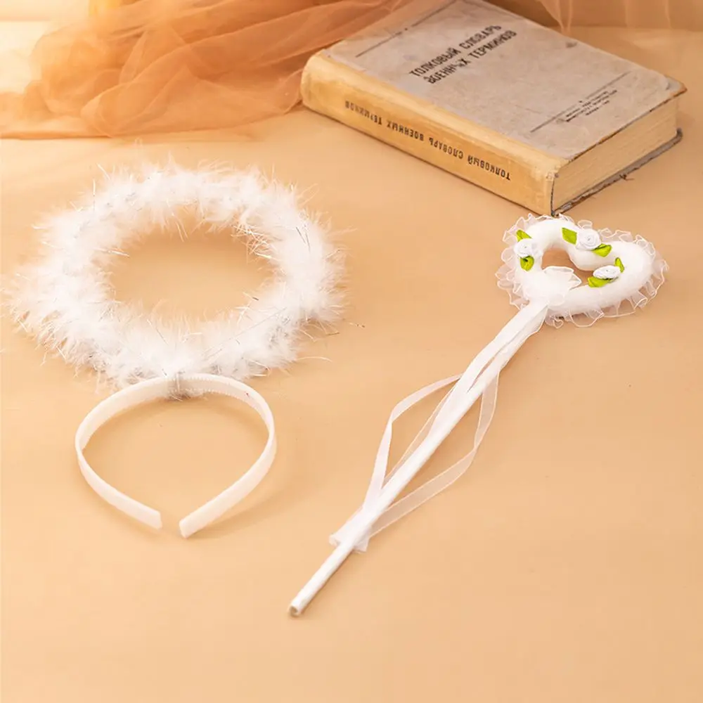 

Show Props DIY Home Decoration Magic Wand Hair Band Devil Feather Wing Photo Props Women Cosplay Accessories Angel Feather Wing