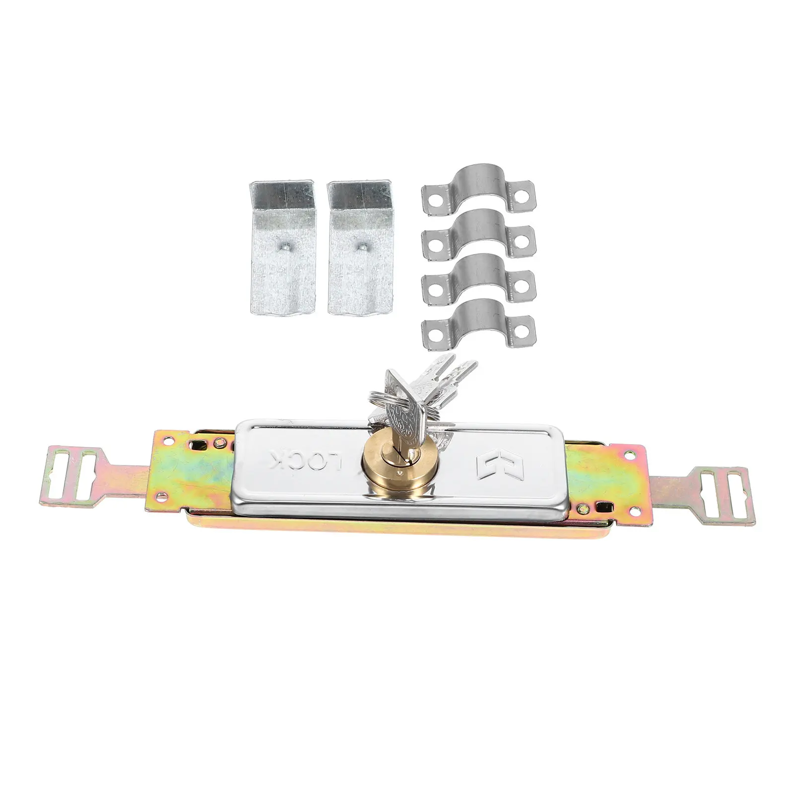 Heavy Duty Rolling Shutter Door Lock Copper Core Cross Shape Key Mechanism Anti Theft Security Bolt for Garage Warehouse Store