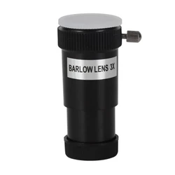 Agnicy Astronomical Telescope Accessories 0.965 Inches 3X Magnification Mirror Barlow Lens