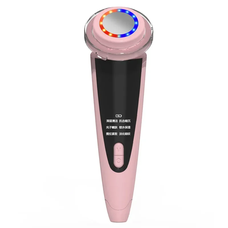 Beauty device home use EMS lifting firming facial introduction device red blue light massage photon rejuvenation new model