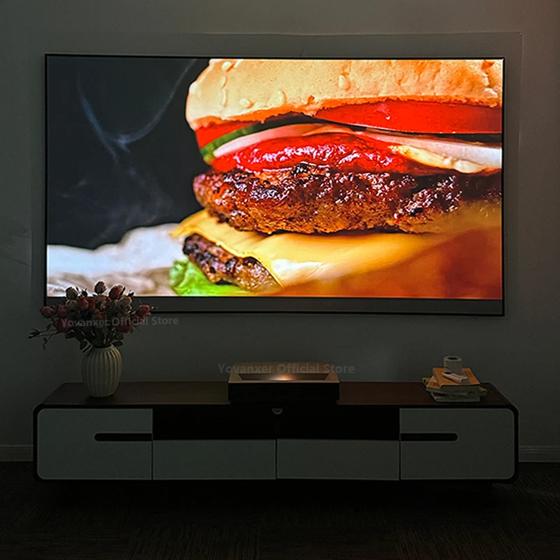 

Max 150 Inch Grey Diamond Projection Screen Frame Screen Non Light Resistant For UST Ultra Short Throw Laser Projector 3D 4K