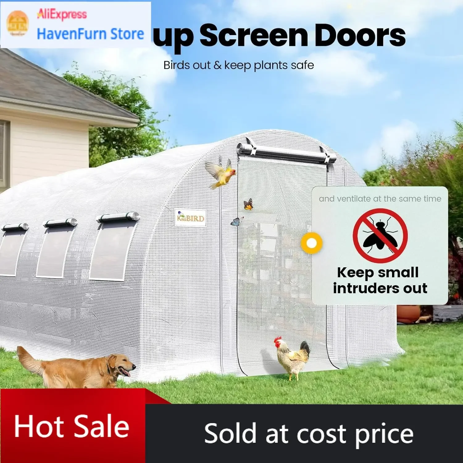 

Акционная цена! Ограниченное предложение! Премиум-теплица 20x10x6.6 футов для улицы, большая, с возможностью входа, улучшенная, из оцинкованного металла.