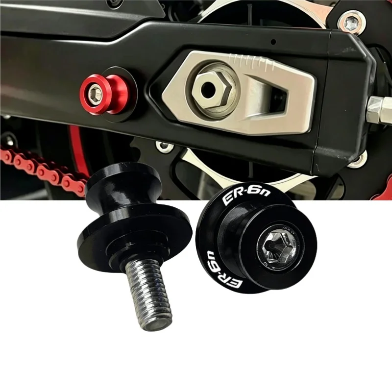 For ER-6N ER-6F NINJA 650 ER6N ER6F 10MM New  Motorcycle Swingarm Spools CNC Aluminum Rear Stand Slider Protector Screws