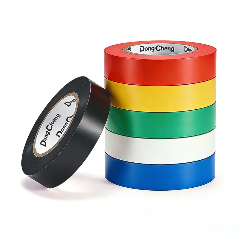 PVC Colorful Flame Retardant Electrical Insulation Tape Strong Adhesive Wire Harness Tape for Electrical Wiring Waterproof Tape