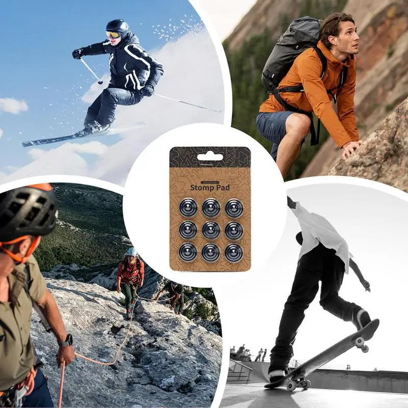 สโนว์บอร์ด Anti SLIP Pad 9 ชิ้น Anti-SLIP Pad Studs กรวย Traction Padding Gripper เครื่องมือการฝึกอบรมสําหรับฤดูหนาวกลางแจ้งสกีผู้หญิง