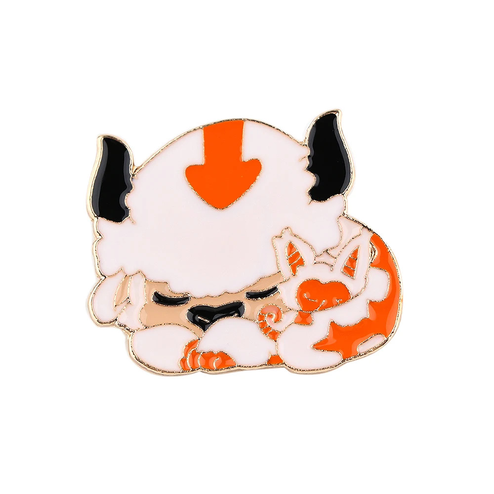 Cartoon Anime Avatar Appa Emaille Pin Nette Anime Abzeichen Brosche für Kleidung Rucksack Hut Mode Schmuck Zubehör Kinder Geschenke