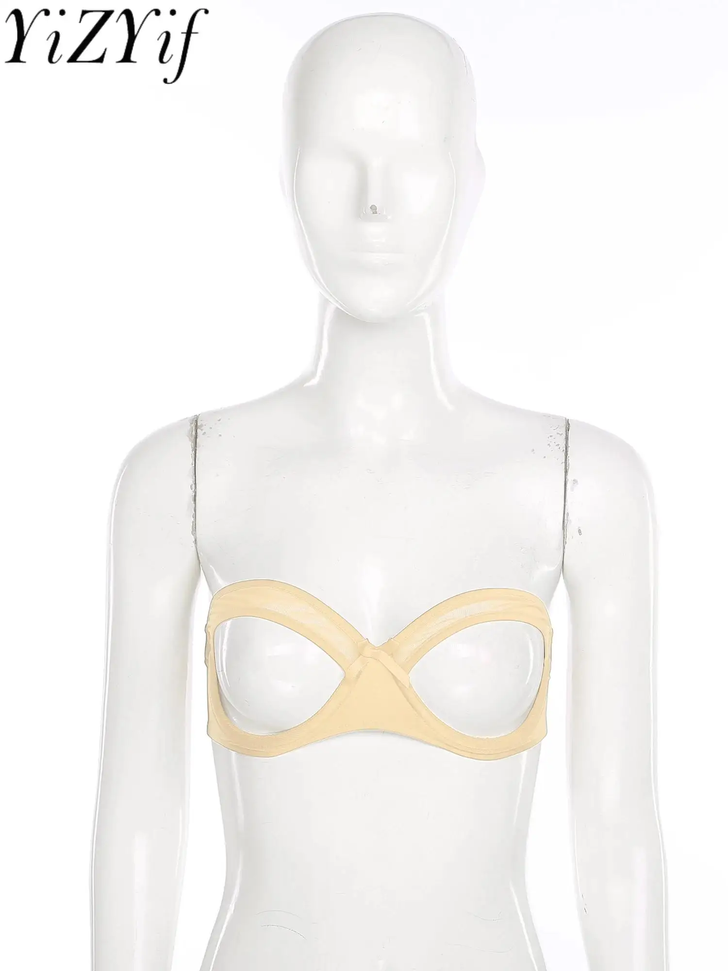 

Women Lingerie Open Cup Nipple See Through Bra Underwear Hollow Out Bralette Chest Exposed Bra Lingerie Temptation Nightwear Bra