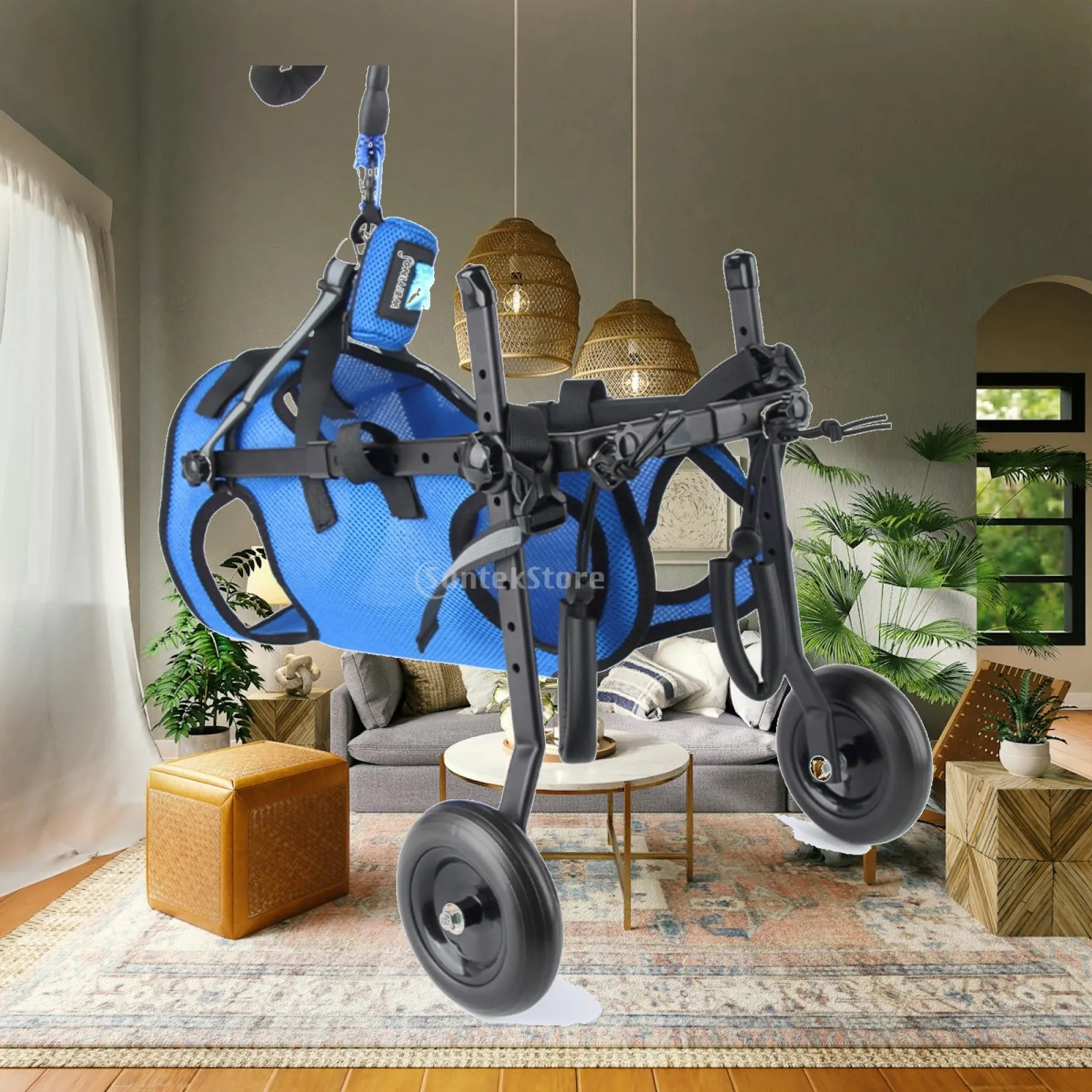 Hind Leg Support Cart for Dogs Adjustable Mobility Walker for Small Medium Pets Rehabilitation and Daily Walking