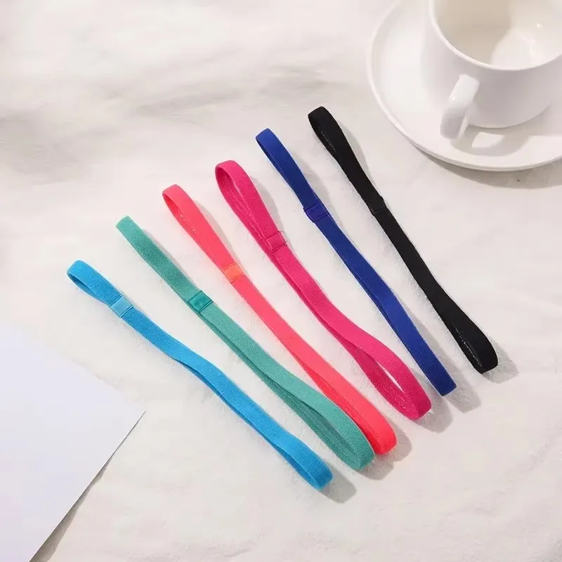 

10/20/30Pc Candy Color Women Men Yoga Hair Bands Sports Headband Girls Sport Anti-slip Elastic Rubber Sweatband Football Running