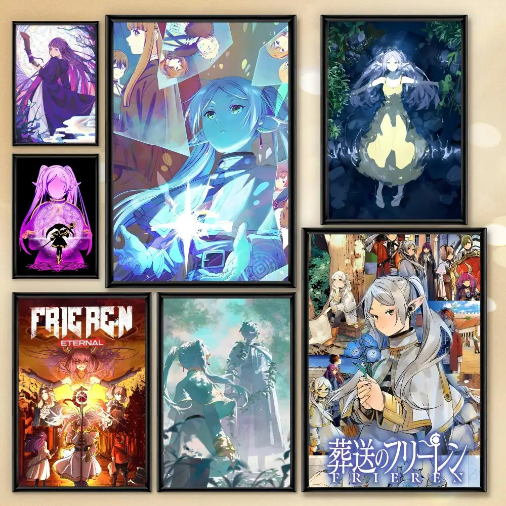 Poster HD Anime Frieren Anime Hot Theme Sänger/OST/Film-Wasserdicht Selbstklebende Heimdekoration