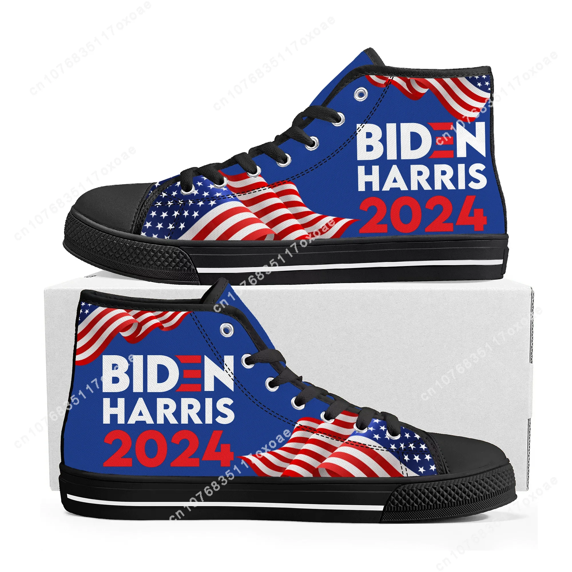 

2024 Biden American Presidential Election High Top Sneakers Mens Womens Teenager High Quality Canvas Sneaker Shoe Custom Shoes