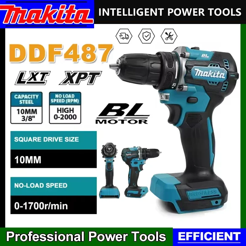 

Makita DDF487 18V Brushless Electric Drill, Suitable for Five-rope Impact Drill of Decoration Team, Uses 18V Makita Battery