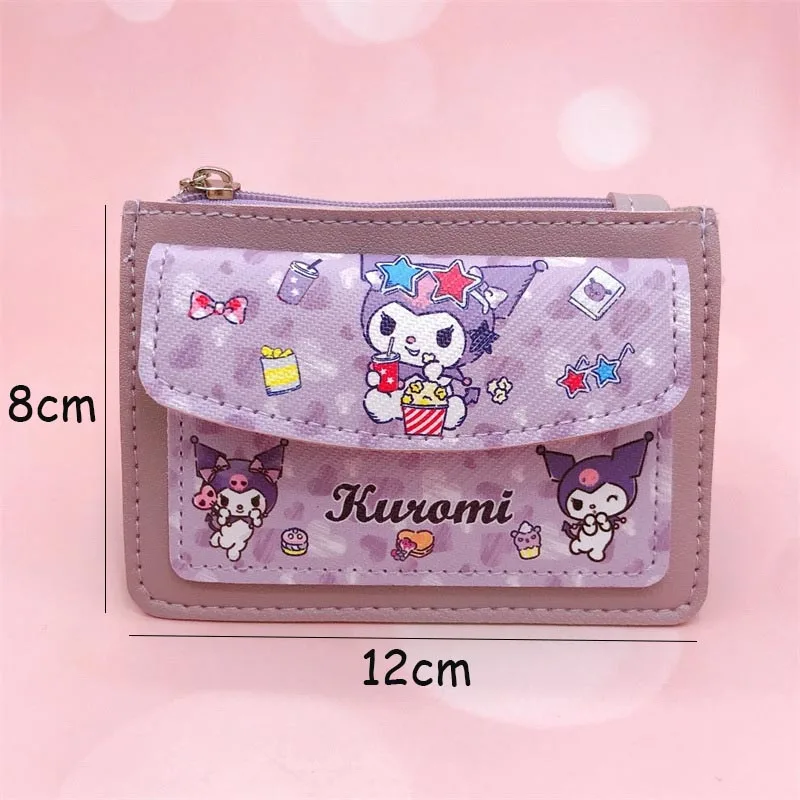 8pcs/lot Sanrio Melody Kuromi Kitty Pencil Case Cute Hangyodon Pochacco Coin Purse Card Holder Stationery Pouch School Supplies