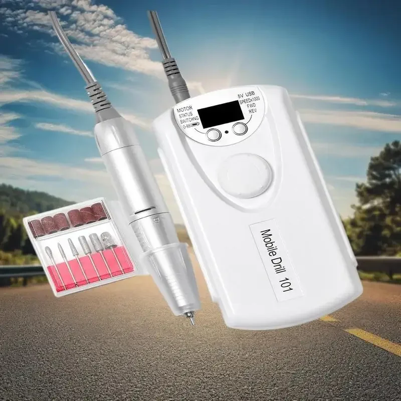 35000 دورة في الدقيقة قابلة للشحن آلة حفر الأظافر المهنية المحمولة الكهربائية مانيكير ملف للأظافر هلام البولندية إزالة طحن