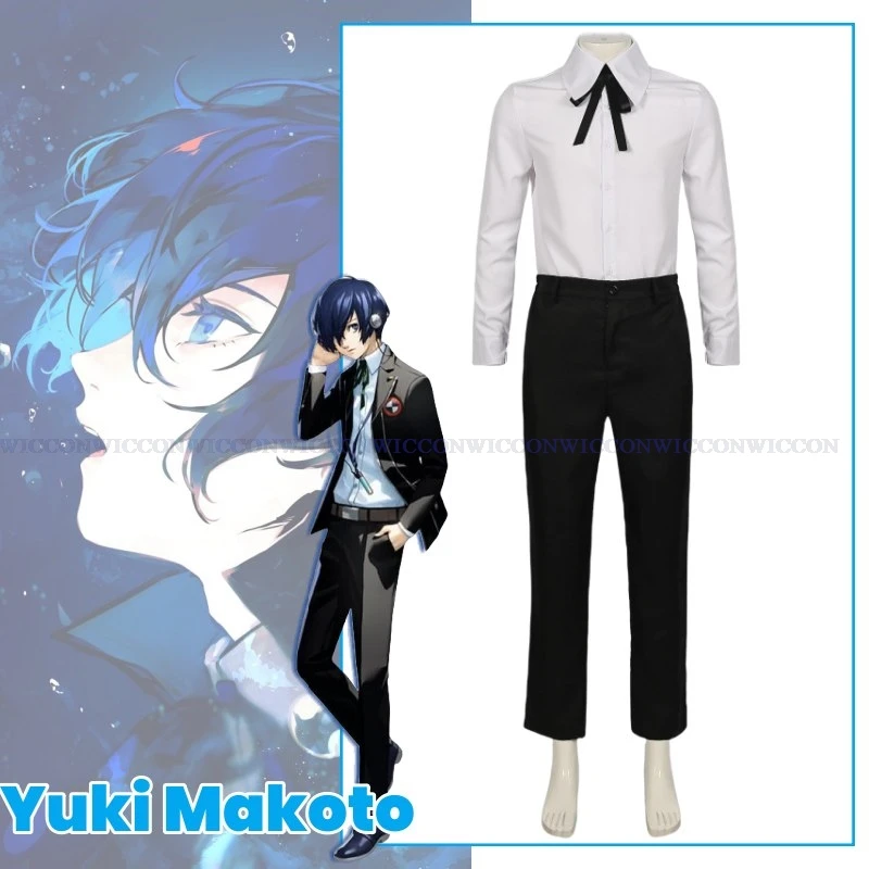 Yuki Makoto Cosplay Game Cosplay Costume Yuki Makoto Wig Uniform Cosplay Yuki Makoto Performance Dress Unisex Halloween Party