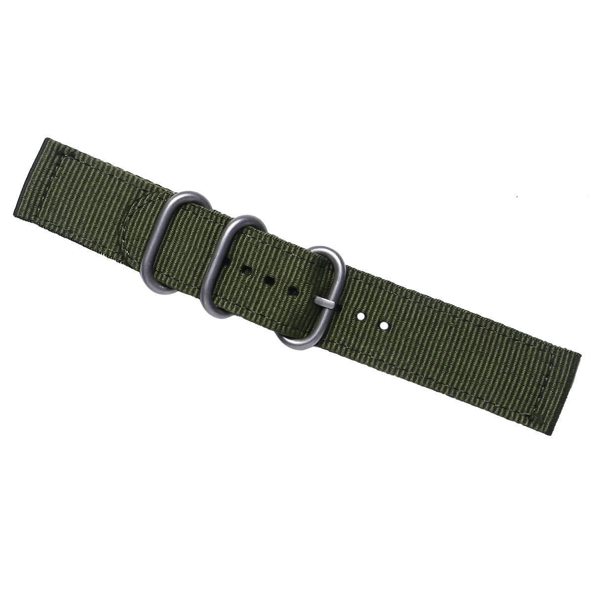 

20Mm Nylon Watch Band Heavy Duty Smooth Edge Strap for Exercise Swimming Hiking Replacement Accessory Army Green