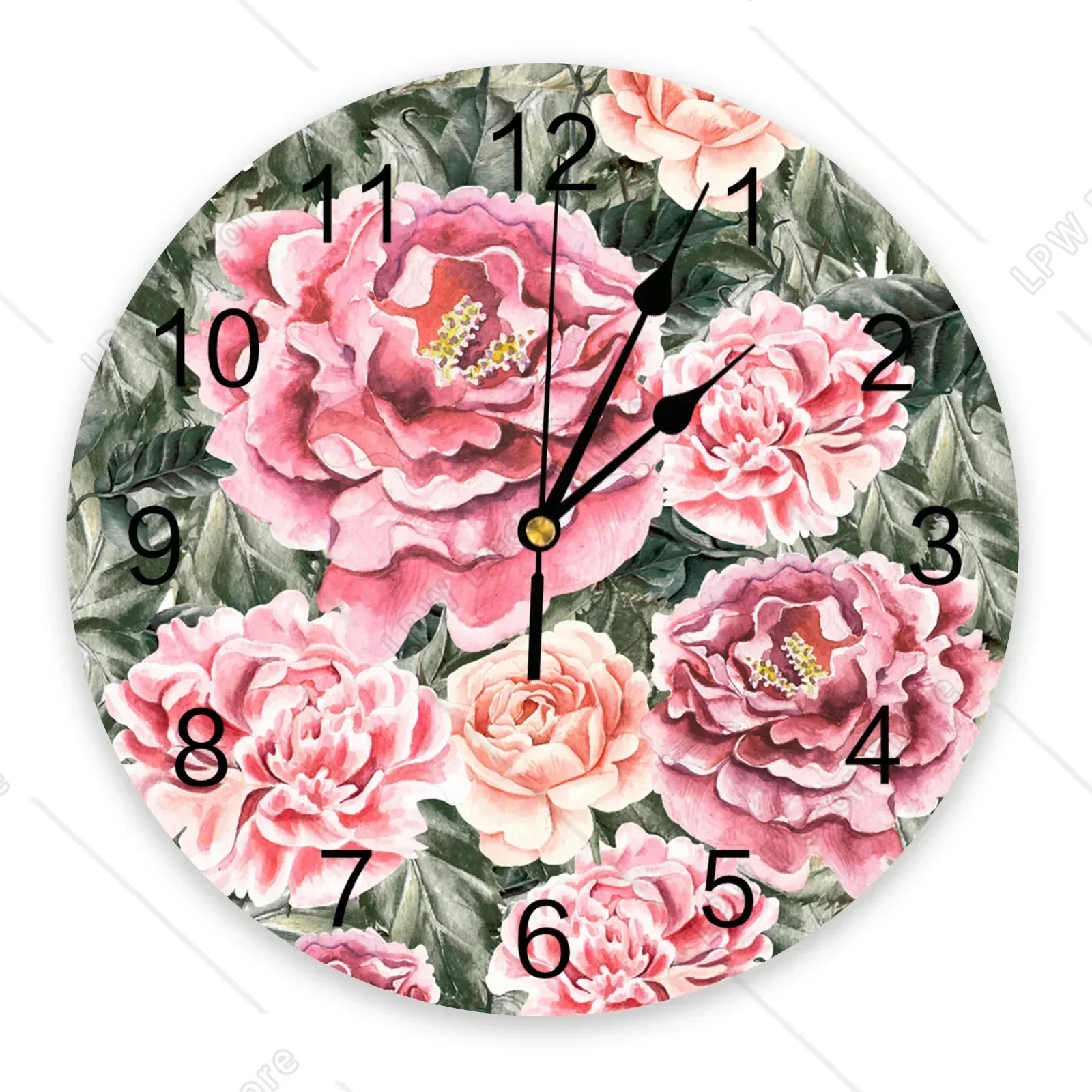 Summer Garden PVC Wall Clock Living Room Decoration Wall Clock Modern Design Home Decore Wall Digital Clock