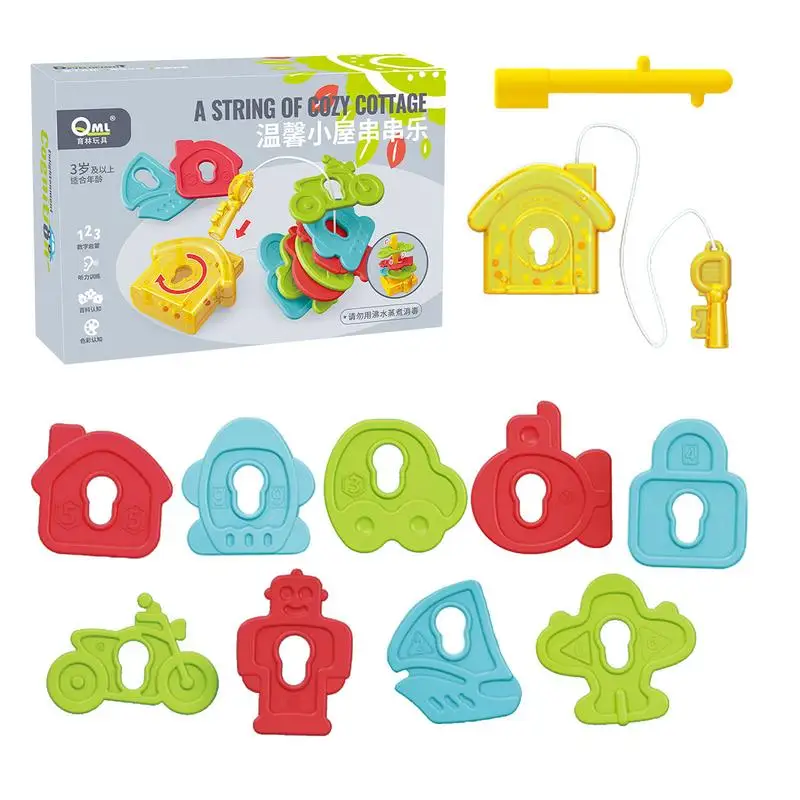 

Детские игрушки Монтессори, Веселый коттедж, погремушка для развития мозга, Детская игра для укладки, гирлянда для коттеджа для мальчиков и девочек, подарок на день рождения и Рождество