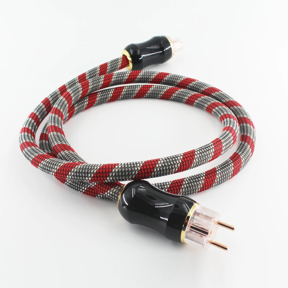 GREY KNIGHT 17mm OCC Audiophile  HiFi Audio Amplifier Power Cable AU / EU / US Three Power High Current Decoder Connection Cable