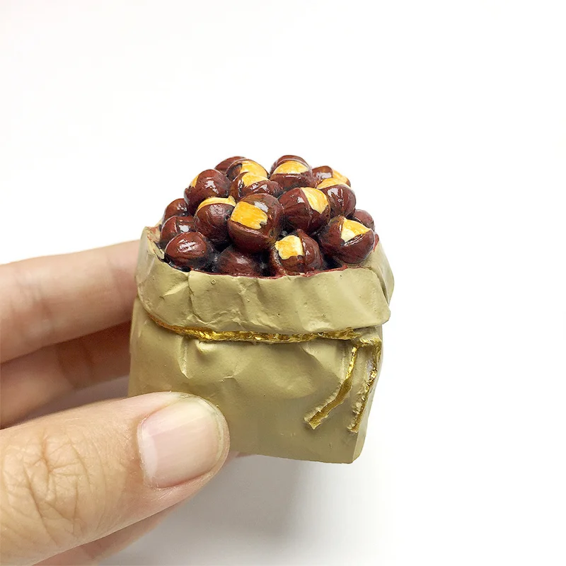 

Creative Simulation Bagged Chestnut Cultural Creative Magnetic Fridge Magnet Travel Souvenir Craft Home Decoration Gift