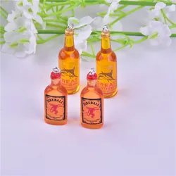 10pcs/pack Coconut Tree Bottle Alcohol Charms  Earring Keychain Jewlery Findings Phone Case DIY