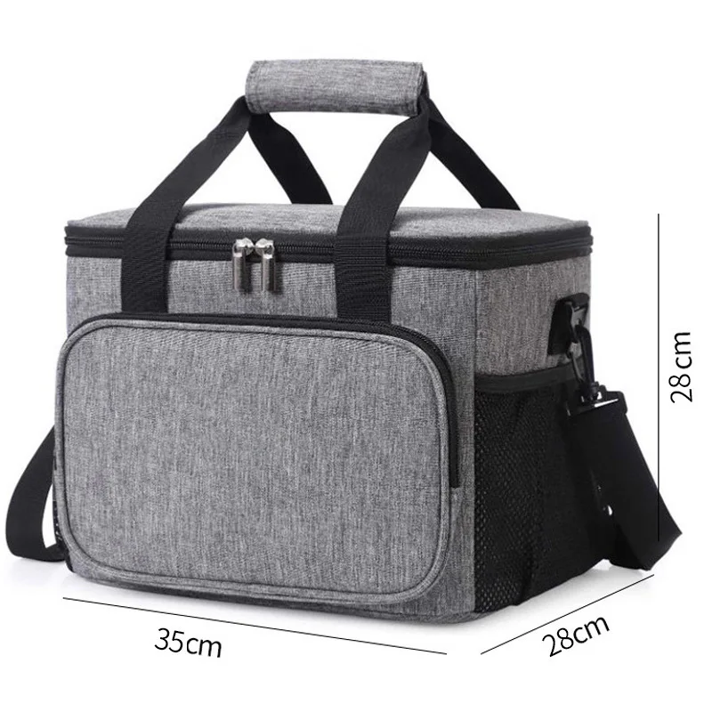 

Large Capacity Insulated Lunch Bag Single Shoulder Handheld Ice Bag for Outdoor Picnic Cooler Portable Food Storage