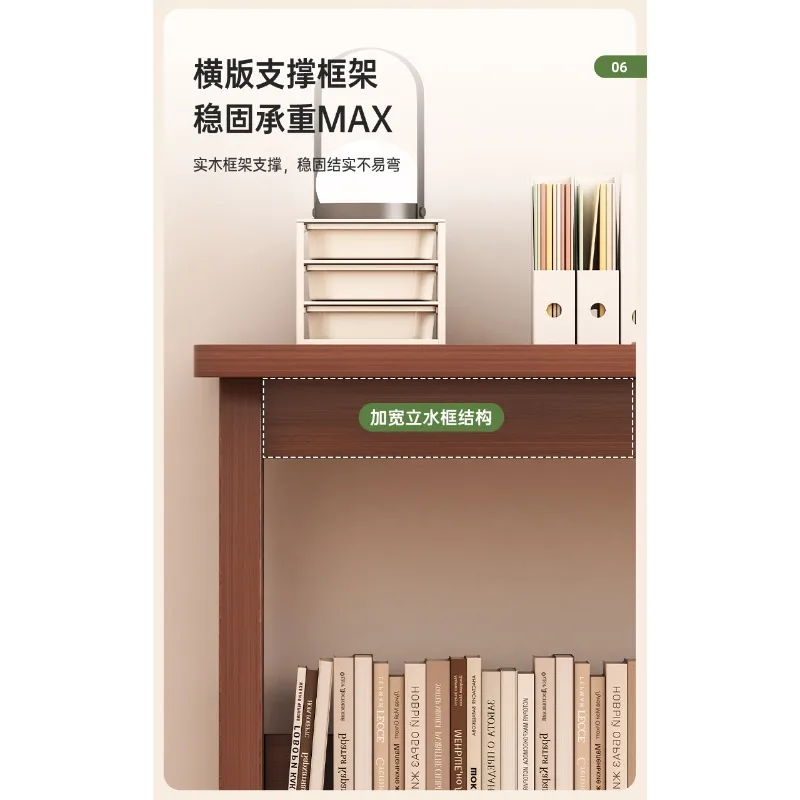 Solid wood desk, double long table, home study writing table
