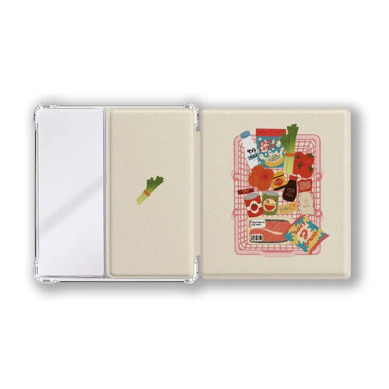 E-book Protective Case for Onyx BOOX Leaf5/5C/5 Accessories Magnetic Cover + Clear Water Bottom All-inclusive E-Books Case