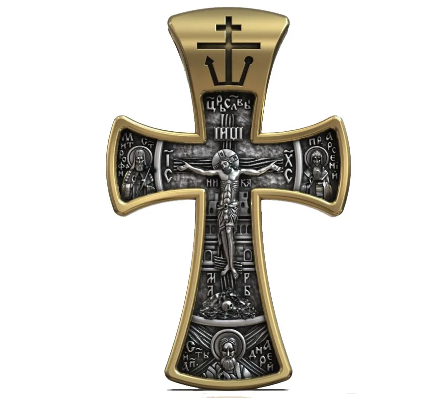 

14g Guardian Crucifix Pendant Worn close, it becomes a beacon of sacred protection Customized 925 SOLID STERLING Silver