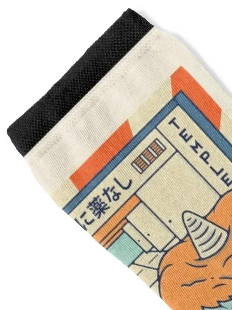 Retro Ramen Temple Socks compression colored Boy Child Socks Women's