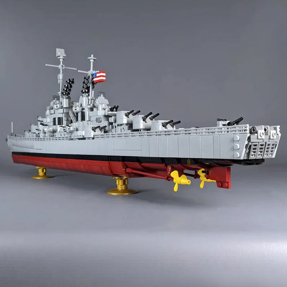 MOC-軍事シリーズのビルディングブロック、クルーザーモデル、海軍軍艦、創造性のレンガのおもちゃ、教育ギフト