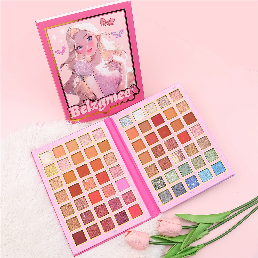 BELZGMEE 70 Colors Beauty Girl Matte Eye Shadow Palette Book Glitter Colorful Eyeshadow Professional Makeup for Eyes DIY Cosplay