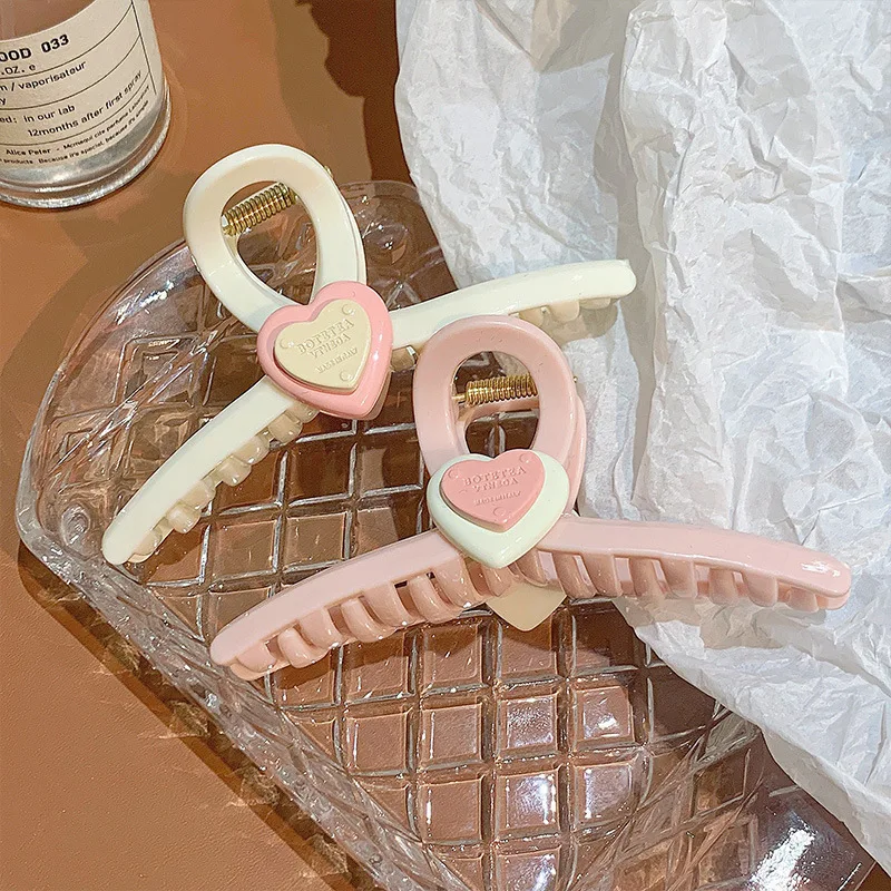 مشبك حب القرش للنساء ، مخالب شعر هندسية ، لا تنزلق ، مشبك رأس أكريليك ، مشبك كوري ، إكسسوارات شعر للبنات