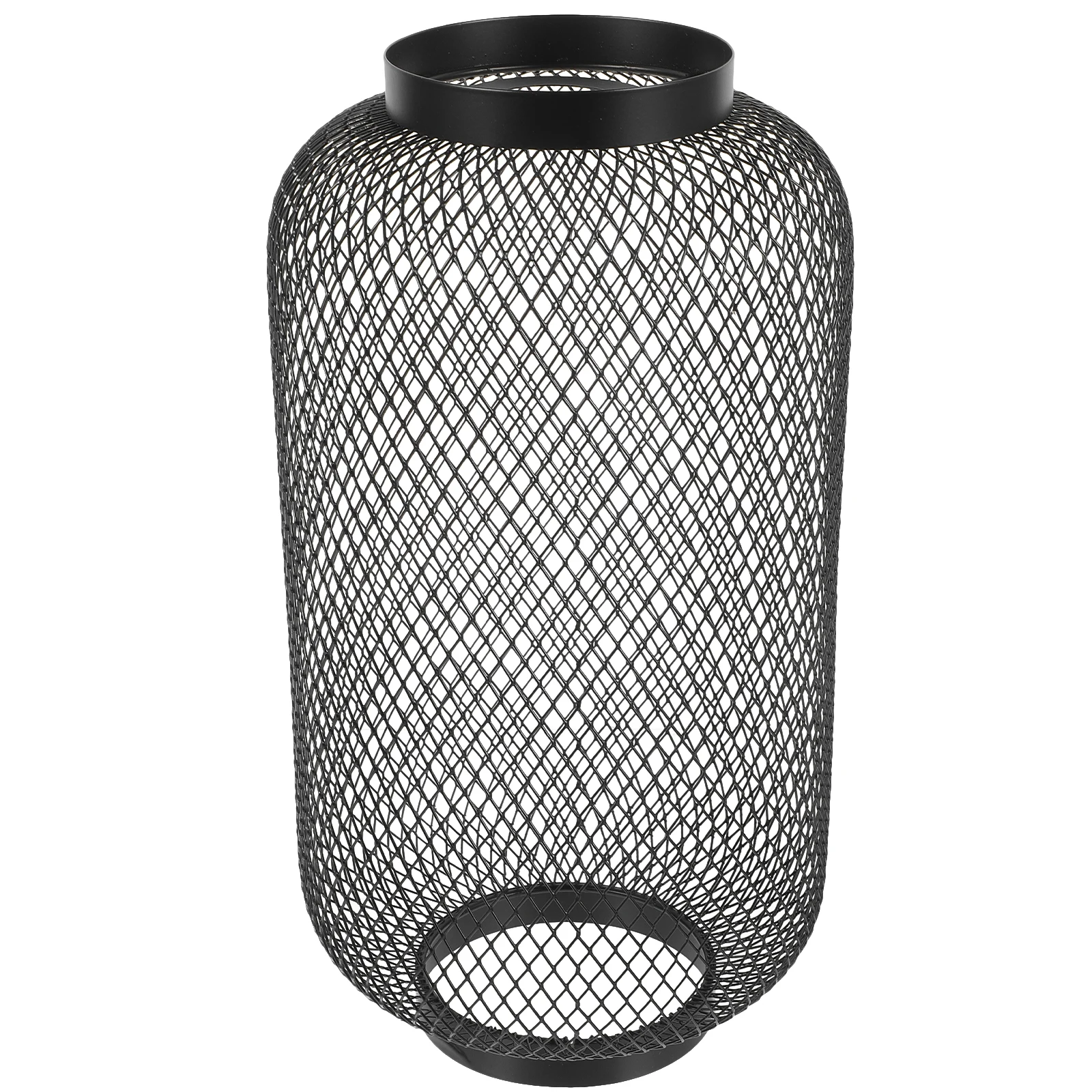 

Metal Mesh 180x330mm Black Cylinder Pendant Light Cover For Lamp Shades For Restaurant Home Bar Hotel Restaurant Decorative