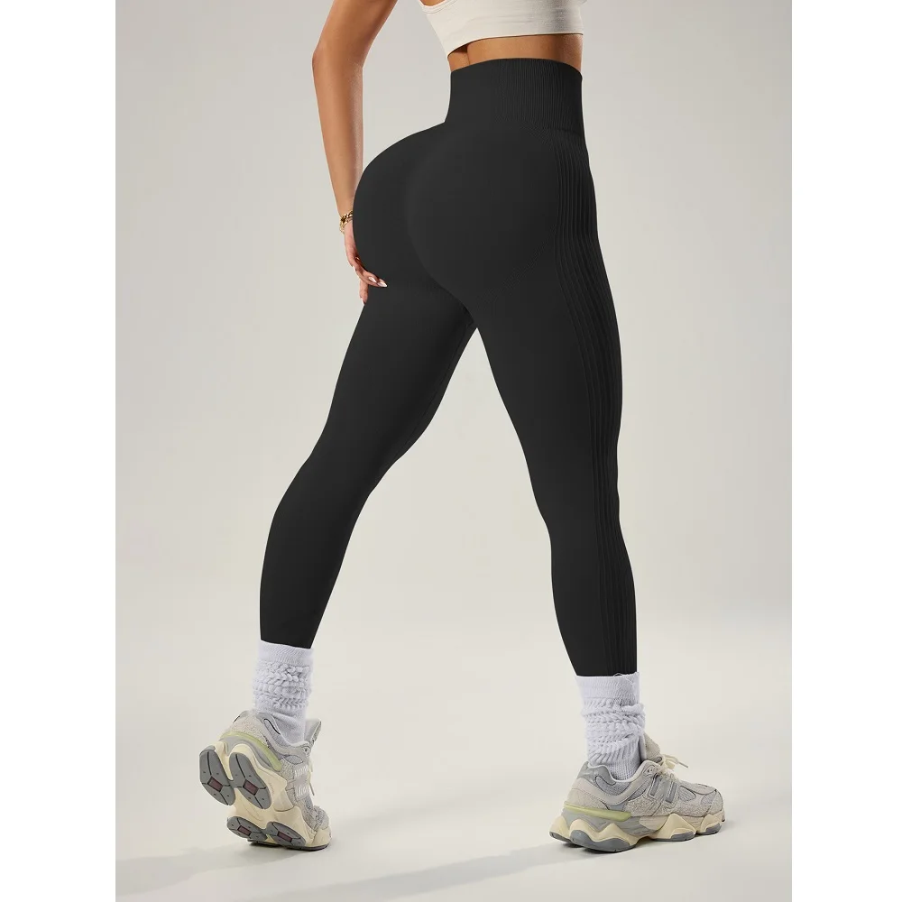 المرأة مطاطا بنطال رهيف الرياضة اللياقة البدنية الجوارب سلس عالية الخصر رفع بعقب الصالة الرياضية التدريب الجري اليوغا السراويل #3