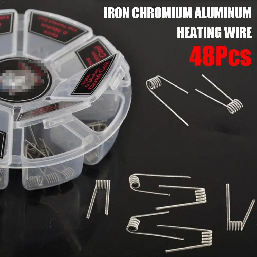 48 Pcs/Set 8-in-1 Resistance Wire Iron Chromium Aluminum Heating Wire Multifunctional Heat Resistant Support Wire Preformed Coil