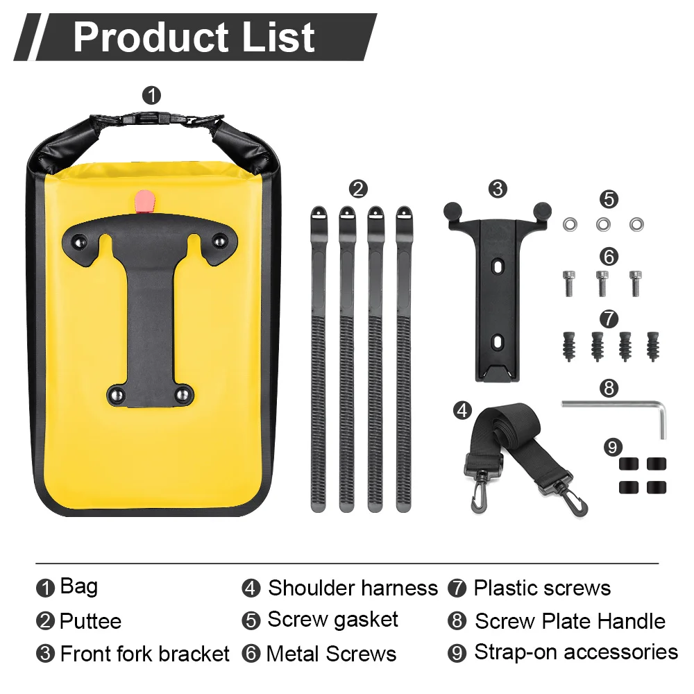 NEWBOLER Fahrradtasche, 10 l, großes Fassungsvermögen, wasserdicht, elektrische Jagdfahrradtasche, Fahrrad-Gabeltasche mit Schnellverschluss, Fahrrad-Rücksitztasche – Detail 6