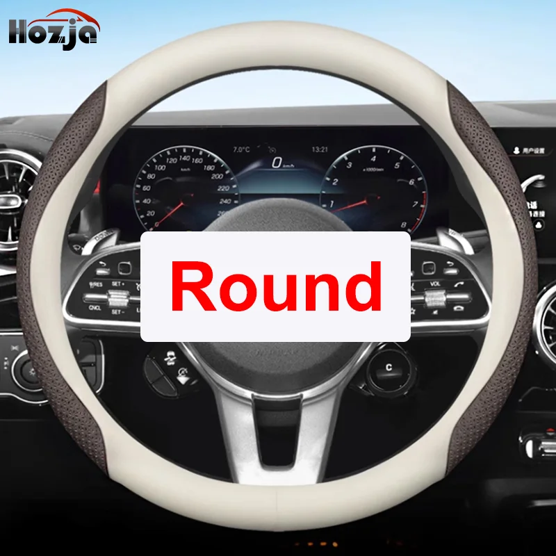 Leather Car Steering Wheel Cover for Opel Vauxhall Astra Mokka Insignia Corsa Vivaro Crossland Grandland GSE Meriva Accessories